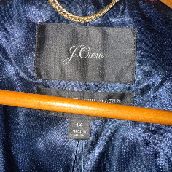 Made in Italy Wool Burgundy J.Crew Stadium Cloth Cocoon Coat NWT Size 14 - Picture 6 of 8